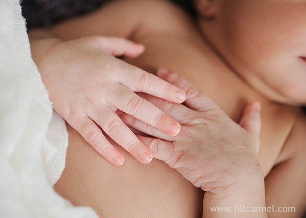close up shot of hands, fingers and fingernails for sacramento newborn baby
