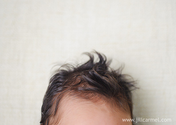 fluffy hair tufts on this sacramento infant