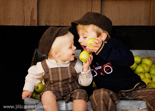 brothers at the apple orchard sweaters and hats