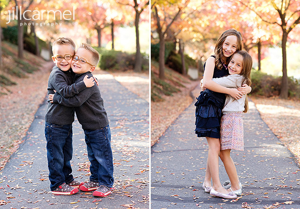 fall family portraits in sacramento sibling pictures