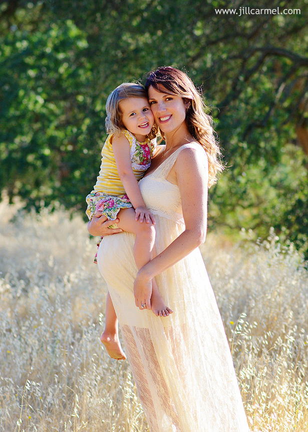 mother daughter maternity portraits in folsom