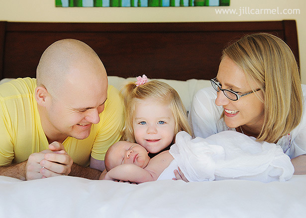 family comes together for land park newborn portraits