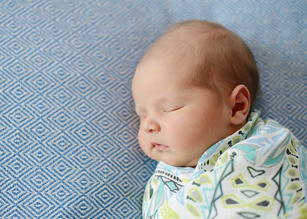 baby boy on blue blanket for los angeles newborn session