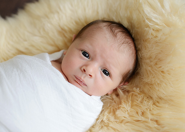 eyes open pictures for this newborn boy in sacramento portrait studio