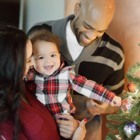 Vince Carter’s Baby Boy by the Christmas Tree