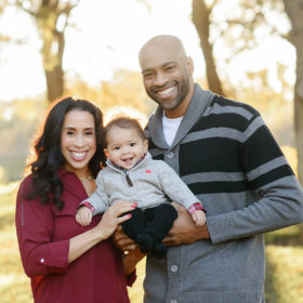 Vince and Sondi Carter with Baby Boy at Sunset