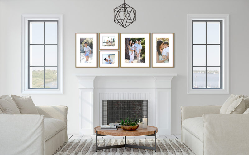 frame your photographs in a beautiful framed wall display