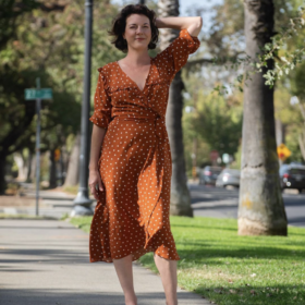 Purpose Clothing in Sacramento model wearing dress