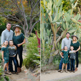 Family picture in Land Park surrounding by cacti