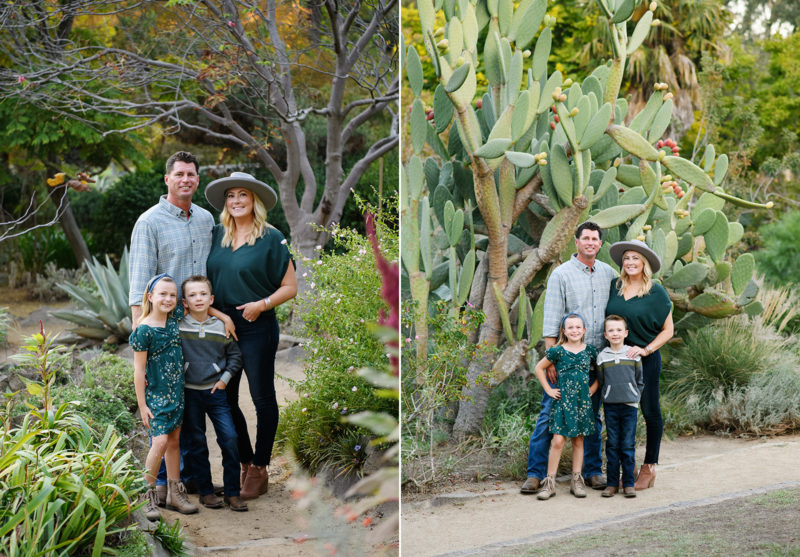 Family picture in Land Park surrounding by cacti