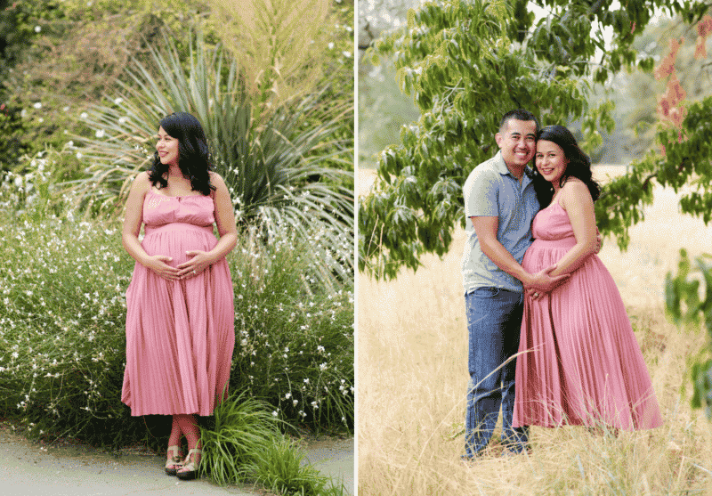 maternity photo shoot with couple in northern california mom and dad