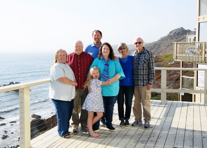 extended family photo shoot by the ocean at dillon beach california