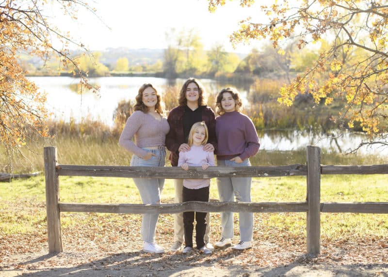 four siblings picture outside in natural light rocklin california