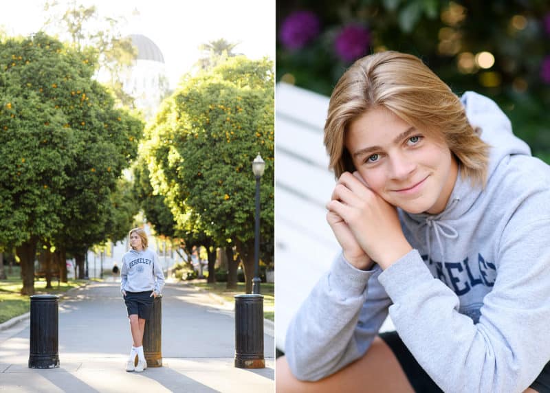 teen boy at california state capitol sacramento in summer