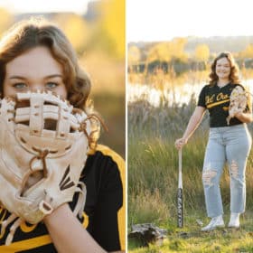 sport uniforms for senior portraits work well to show personality